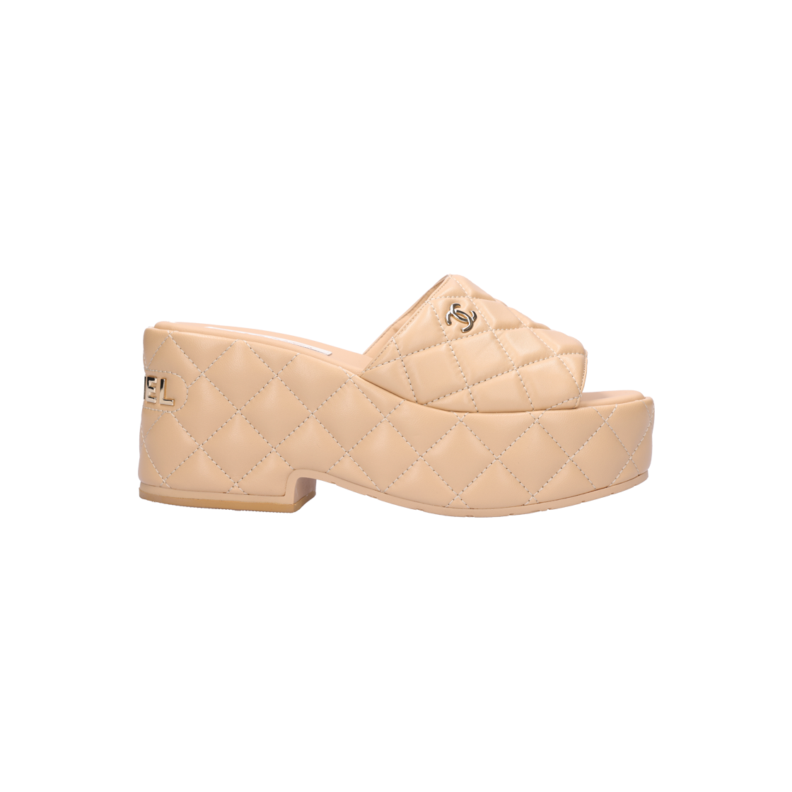 샤넬 G39678 퀼팅 샌들 베이지 38